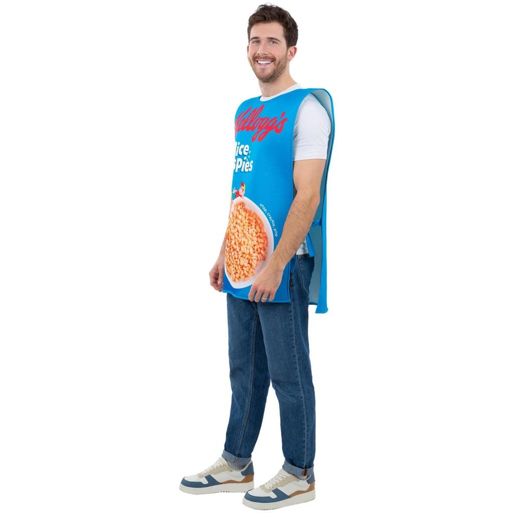 Kelloggs Unisex Adult Rice Krispies Cereal Box Costume Tabard