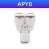 AirTAC Pneumatic Quick-Fit Tube Connectors: Y-Type & T-Type, APY/APE Sizes 4-16
