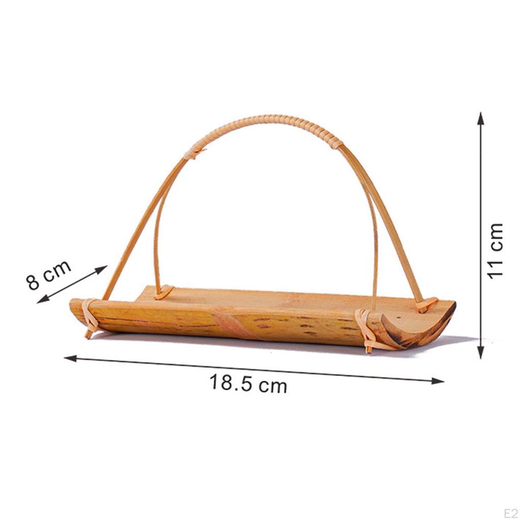 Sushi Tray Serving Rectangular Bamboo Dimsum Sum Rack Salad Plate for Dining Room