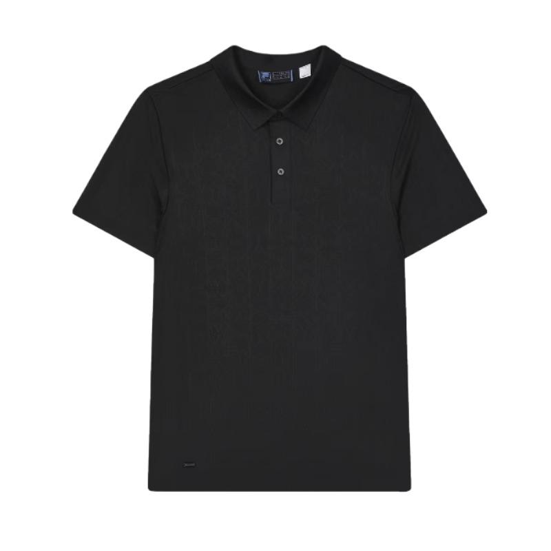 FILA Polo Shirts Men s Black Polo Collar Moderate Other F11M422114F-BK L