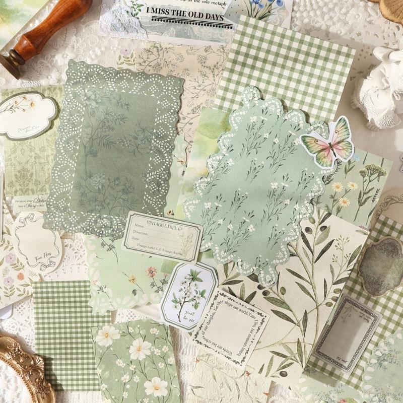 Retro Florals Scrapbook-Sticker-Set Mit Eleganten Blumendesigns Für Journaling-Projekte Und Kreative Geschenke