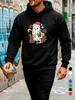Unisex Hoodie with a Fun Christmas Gingerbread for Man Print, Featuring a Quirky Santa Claus and Candy Cane Theme, Suitable for Autumn and Winter Stre