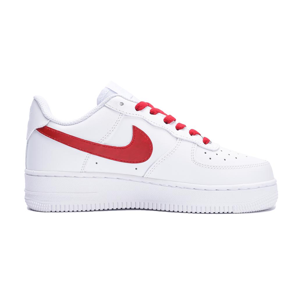 Nike Pony Air Force 1 Artificial Leather Low Top Vintage Basketball Shoes Unisex Red Wangwang 2026 Edition CW2288-111(Team897-)