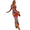 Summer Floral Off-the-Shoulder Spaghetti Strap Dress for Women 88197