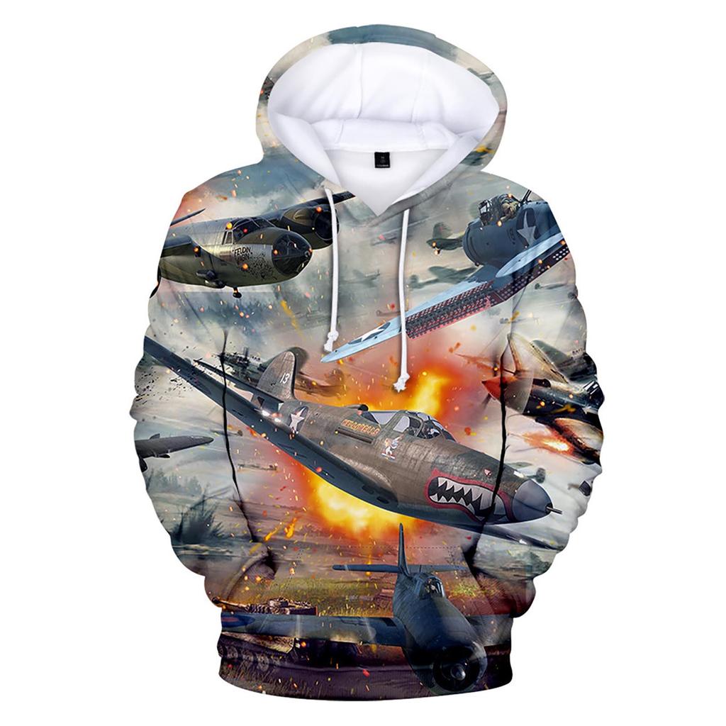 Sweater met capuchon en lange mouwen met print voor heren en dames in de lente en de herfst