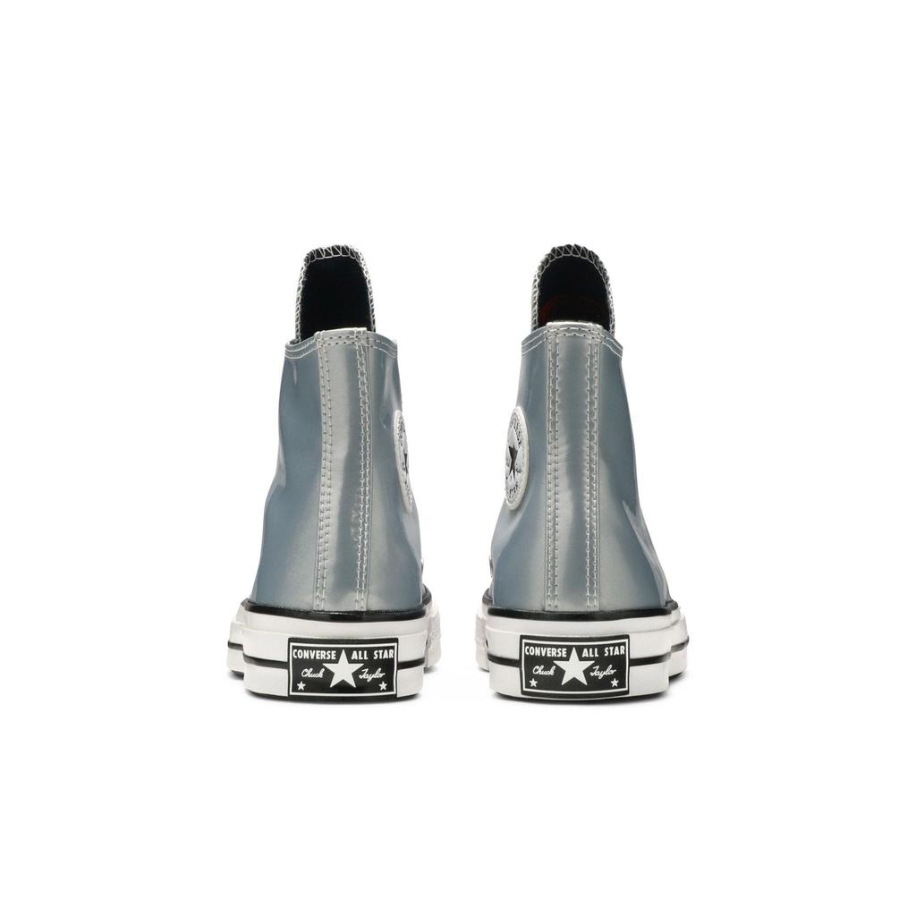Converse Dames Chuck 70 High 'Industrial Glam' (damesmaten) Zilver / Egret / Zwarte Canvas Schoenen 568796C