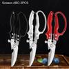 WXCOO Stainless Steel Kitchen Shears with Non-Slip Handle for Meat Cutting Turkey Fish Scale Barbecue Scissors5