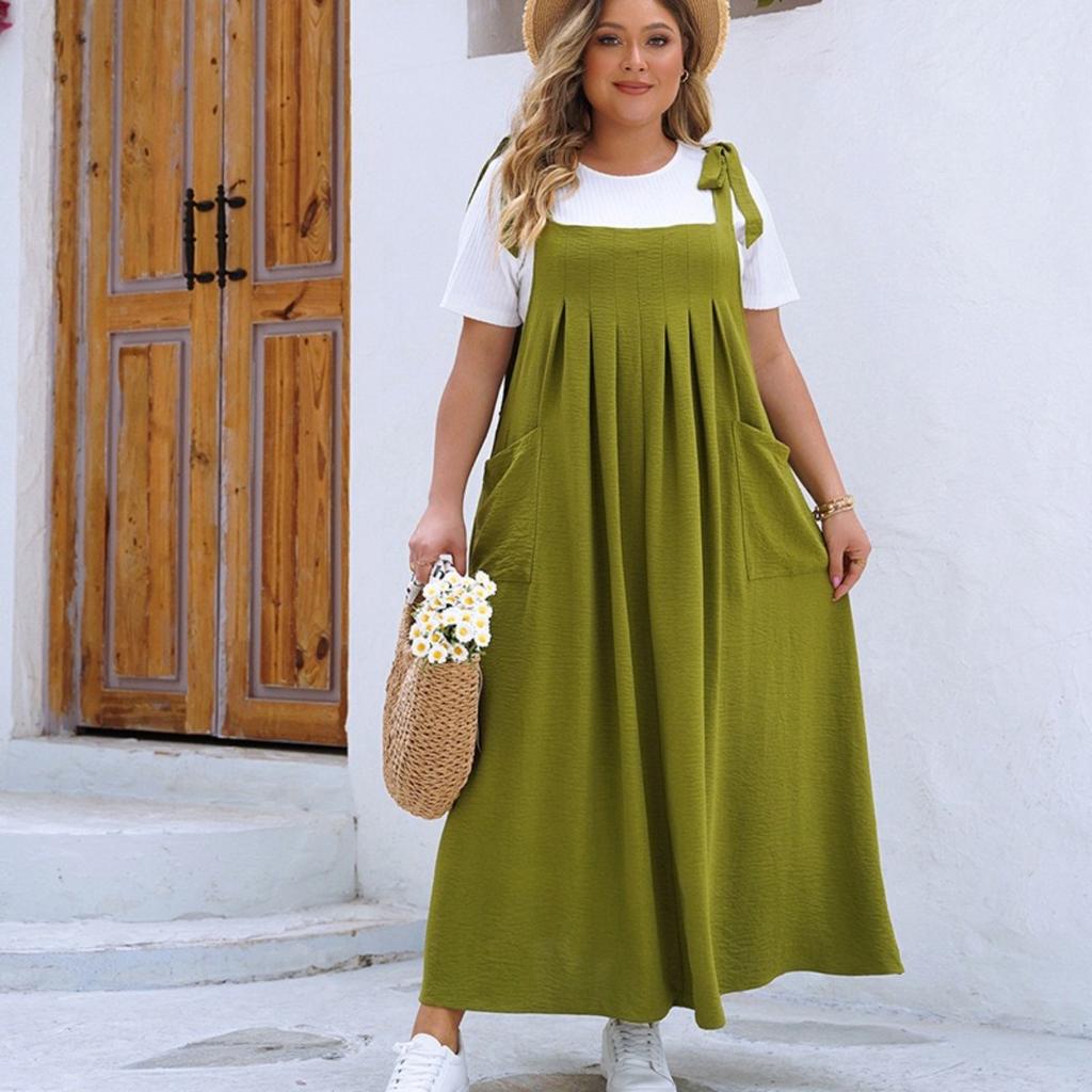 Autumn and Winter Women's Dress Plus Size Elegant Fashion Solid Colour Halter One-piece Dresses