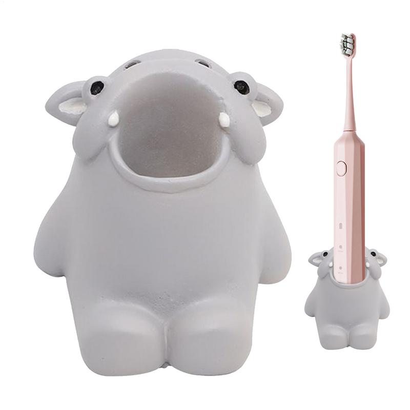 Suporte de Escova de Dentes de Resina Animal de Desenho Animado Suporte de Escova de Dentes Para Banheiro Organizador de Pasta de Dente Ornamento de Bancada