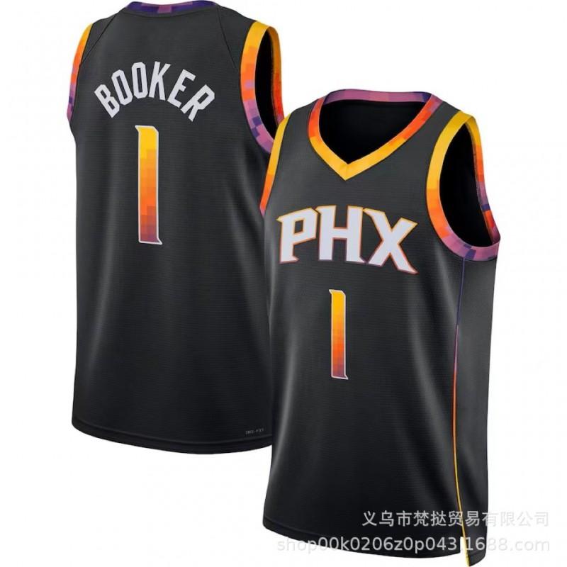 Phoenix Suns NBA Basketball Jersey Durant 35 Booker 1 Paul 3 Season Cotton V-Neck Sleeveless Sportswear