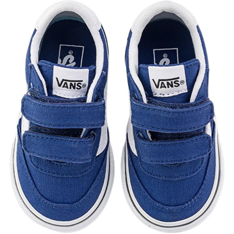 Vans Brooklyn LS V Active Sports Casual Series Comfortable Versatile Low-Top Walking Shoes Baby sneaker Navy VN000D7X5TU