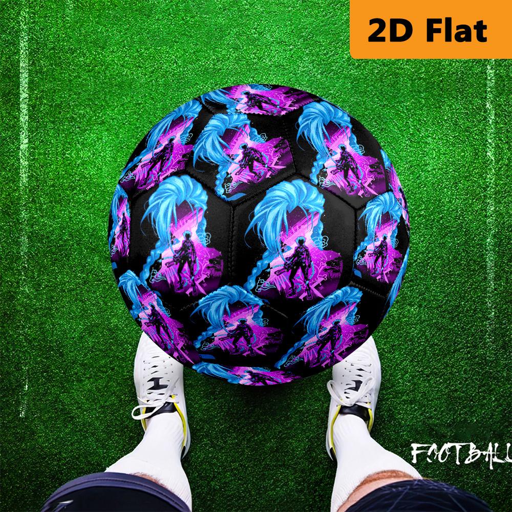 Vibrant Cyberpunk Warrior Football Suitable for Both Training and Competition Very Elastic
