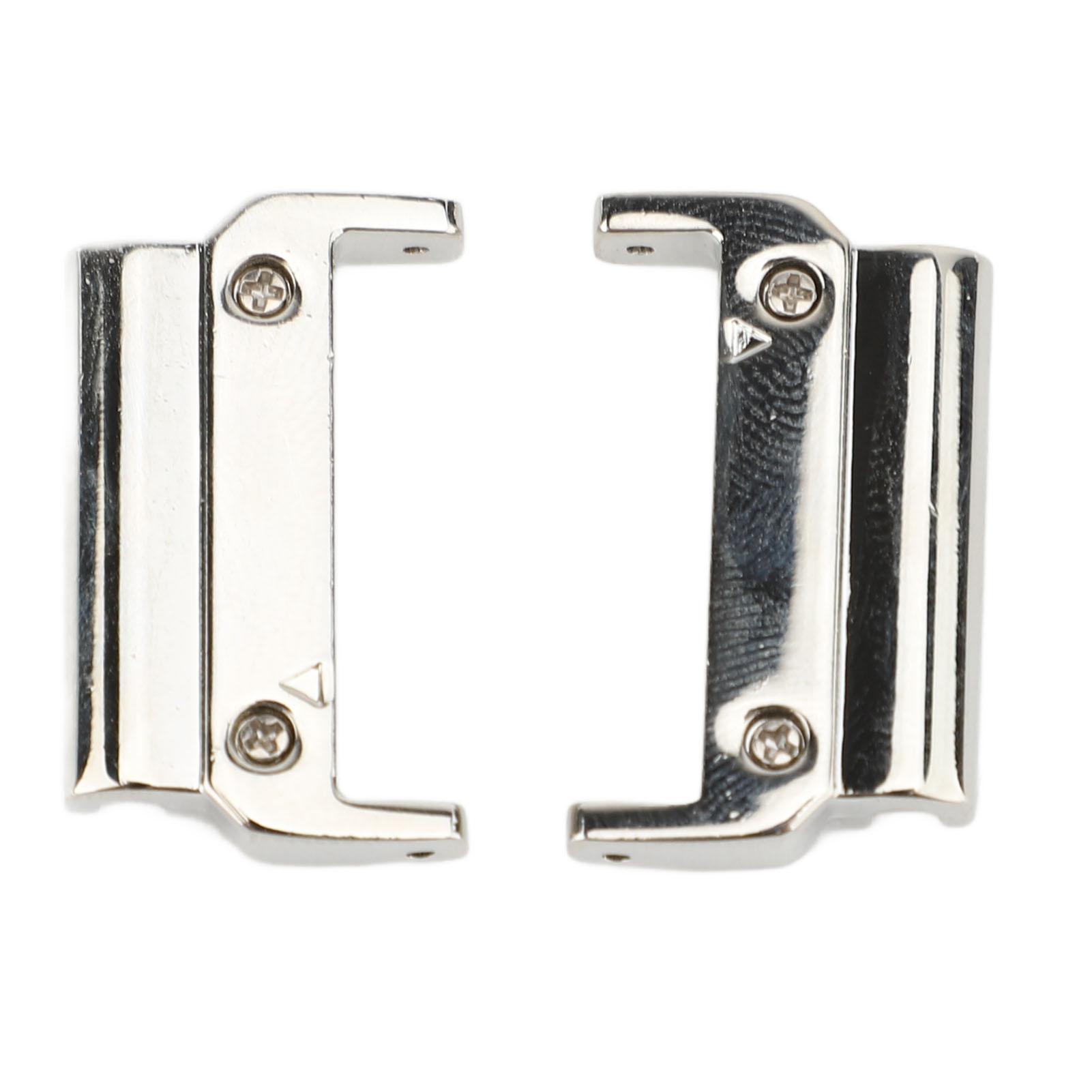 1 Paar Metalen Horlogebandadapter voor Quick Fit Horloge Vervangbare Connector voor Vervanging Zilver gray
