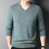 Men's Pure Wool V-Neck Sweater - High-End, Thickened, Warm Winter Knit for All Ages