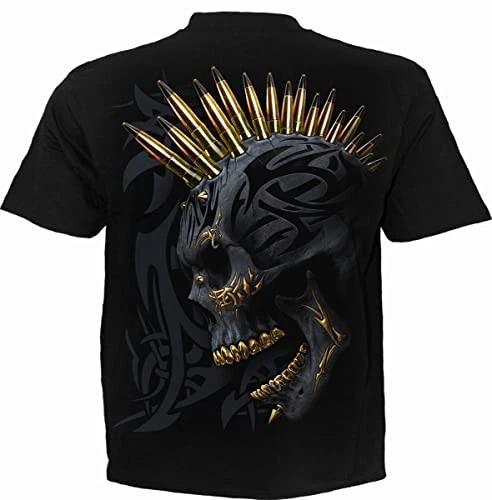 Spiral - BLACK GOLD (Unisex Black Short Sleeve T-Shirts) Medium 4XL