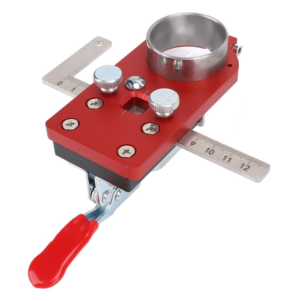 35mm Verdecktes Scharnier Jig Aluminiumlegierung Schranktürscharnier Bohrhilfe mit Lochöffner L-Lineal Q