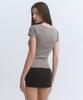 MUSINSA STANDARD WOMAN Women'S Slim Boat Neck Cap Sleeve T-Shirt [Taupe]
