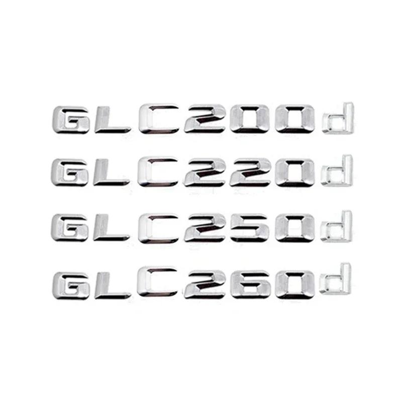 Letters Nameplate Badges Emblem Car Sticker For Mercedes-Benz X253 C253 GLC200d GLC220d GLC250d GLC300d GLC320d GLC350d GLC400d