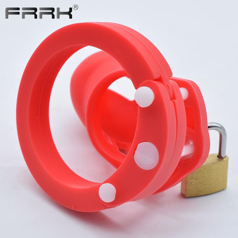 1 Set Keuschheitskäfig aus Silikon für Männer, kleiner Standard-Cock Cage mit 5 Penisringen, Erotik-Sexprodukte, Spielzeug für Männer