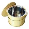 Wooden Rice Bucket Steamed Rice Barrel Reusable Round Durable Multipurpose
