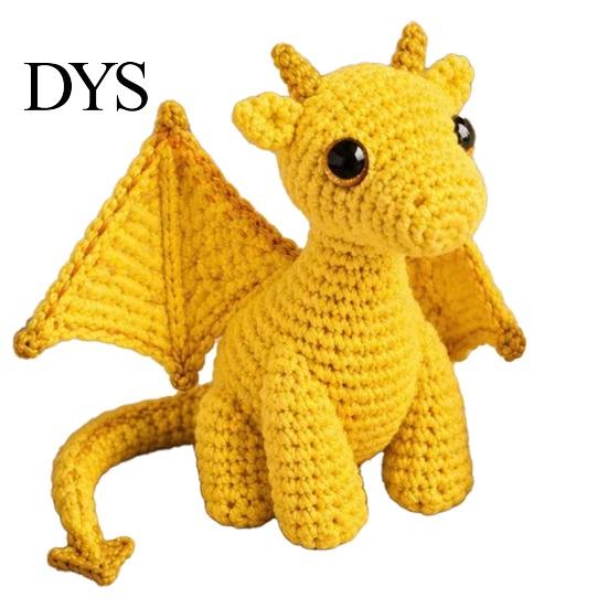 Crochet Dragon Doll with Card, Emotional Support Handmade Decor, Mini Decor Knitting Ornament, Inspirational Gifts for Family Friends Toy