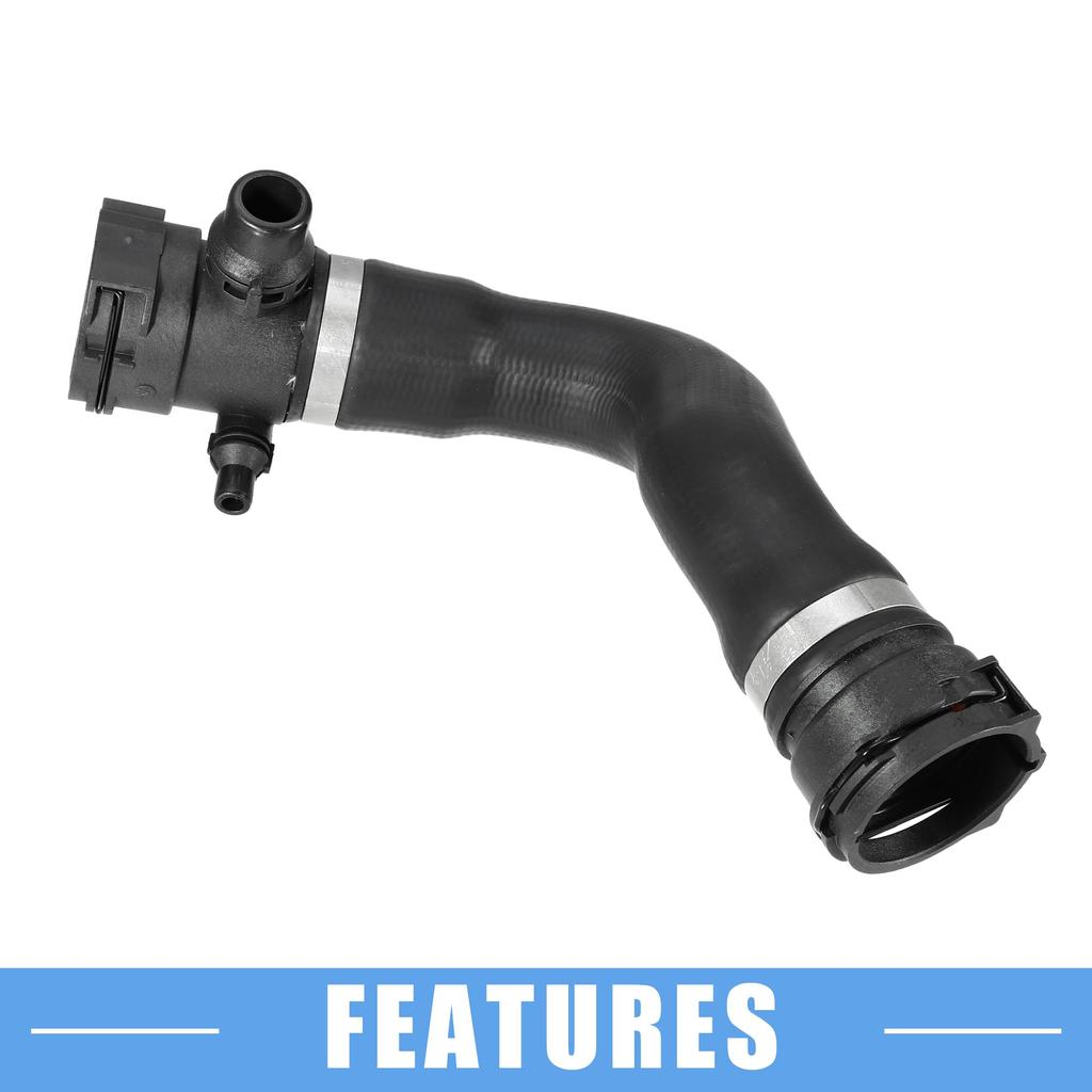 ABSOPRO Radiator Coolant Hose, Rubber Black, for BMW X4 M40i 3.0L L6 (Gas) 2018/2018 (Part Numbers 17127646150/17127634449)