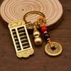 Brass Retro Movable Abacus Keychain Pendant - Creative Handicraft Accessory for Bags and Cars