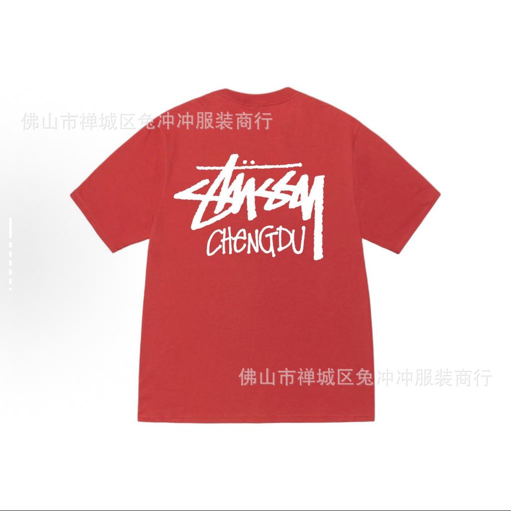 2025 new STU three standards complete spring and summer new tide brand classic cruise printed letters men and women with the same short sleeves