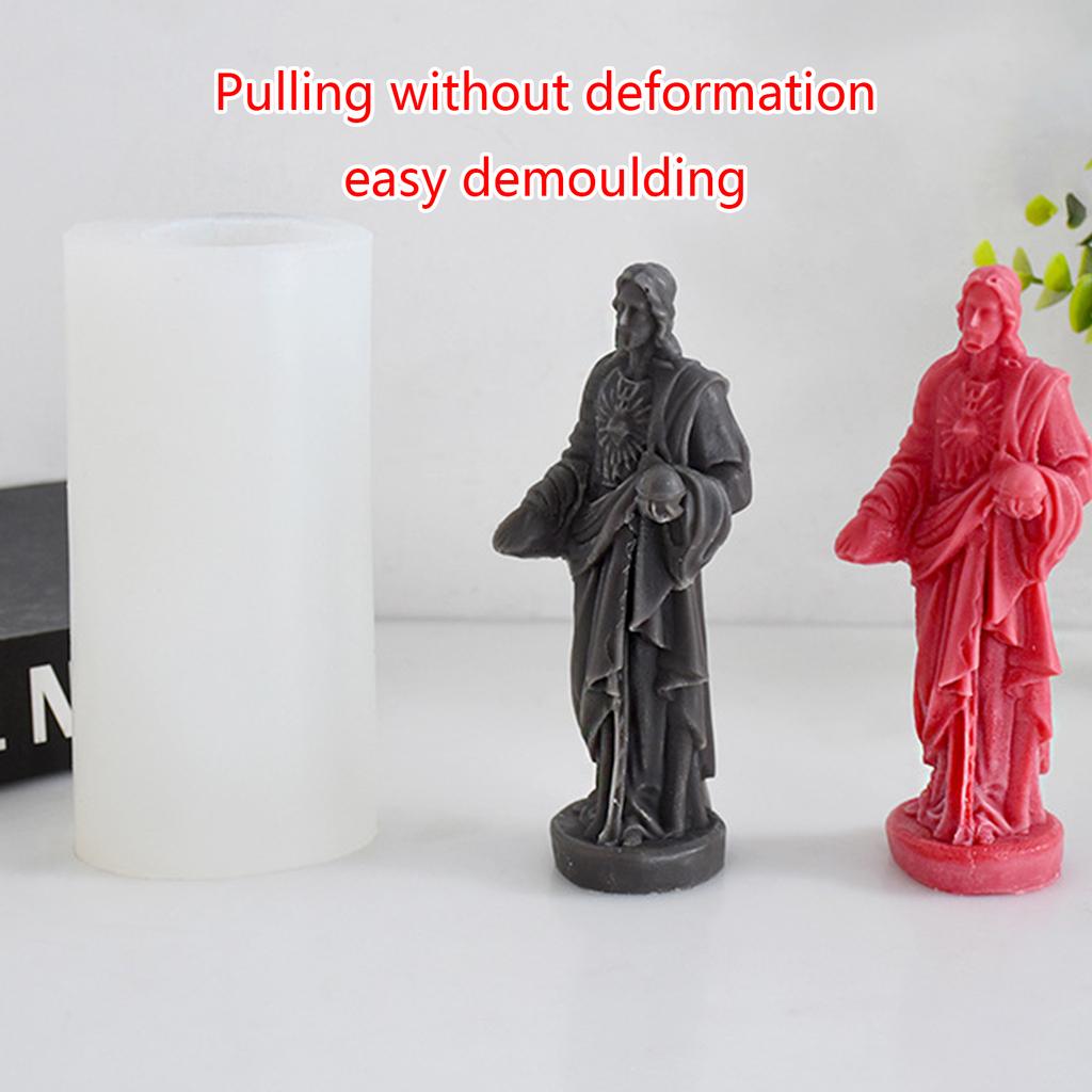 Satın alın Savior Jesus Candle MoldsS 3DJesus Candle Silicone Mould