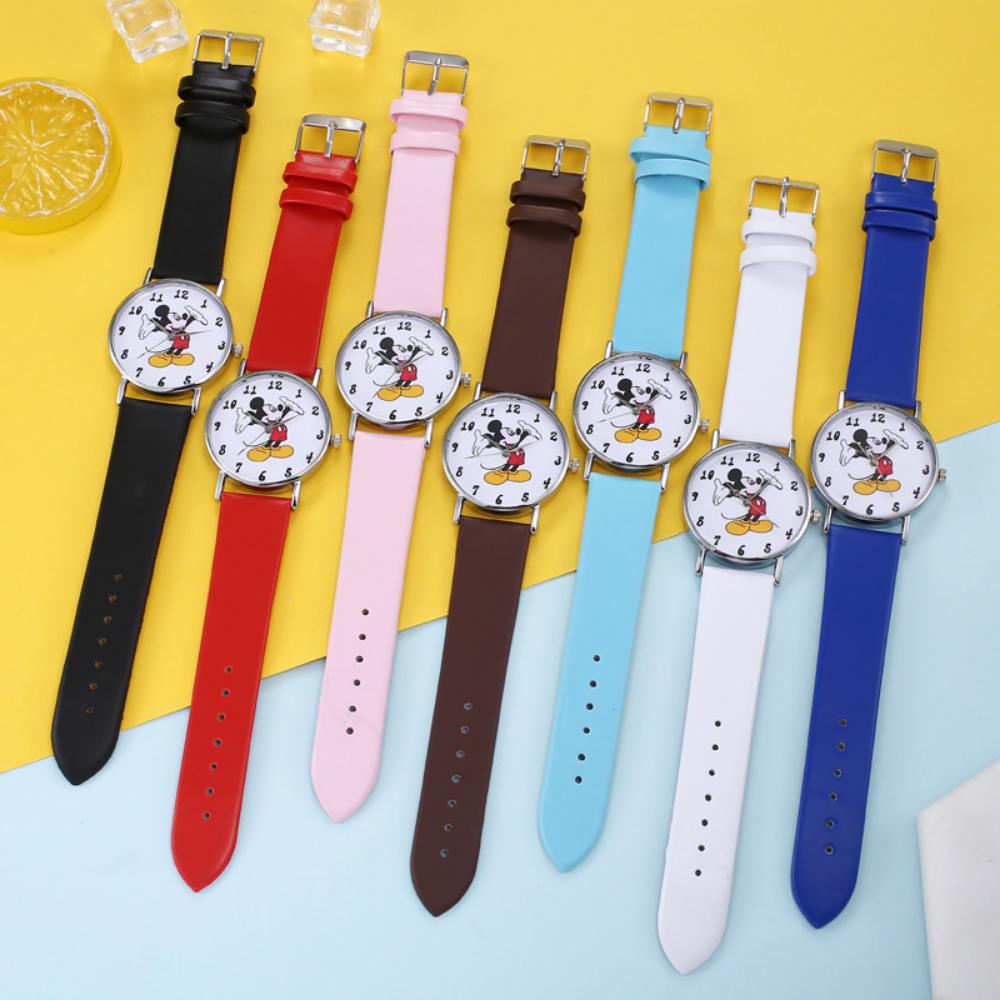 Disney Damen Kinder Uhr Armband Set Geschenkbox Mode Mickey Maus Cartoon Kinderuhr Damenarmband mit Box