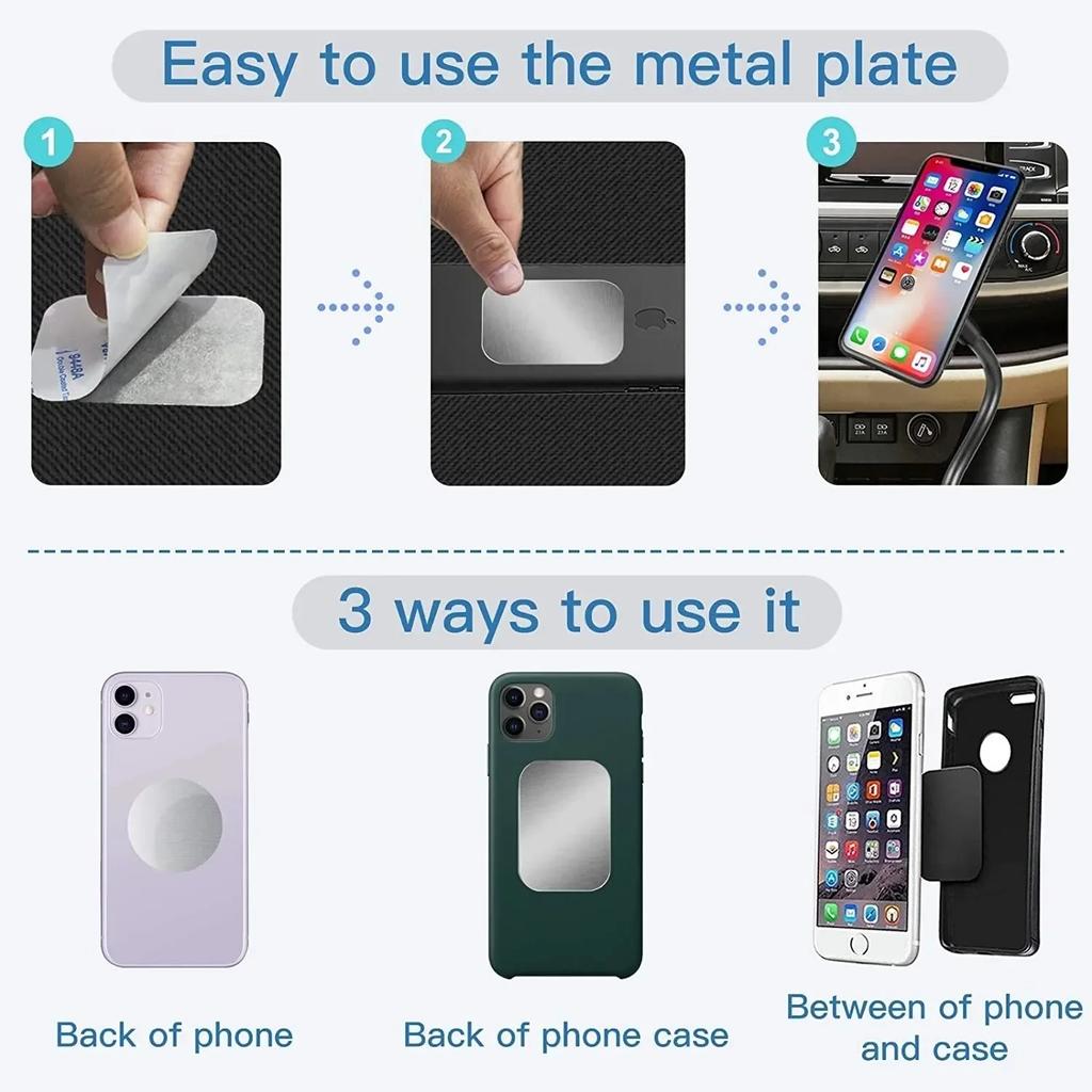 Metal Plate Sticker Disk Iron Sheet for Magnet Mobile Phone Holder for Magnetic Car Phone Stand Holders for Xiaomi iphone