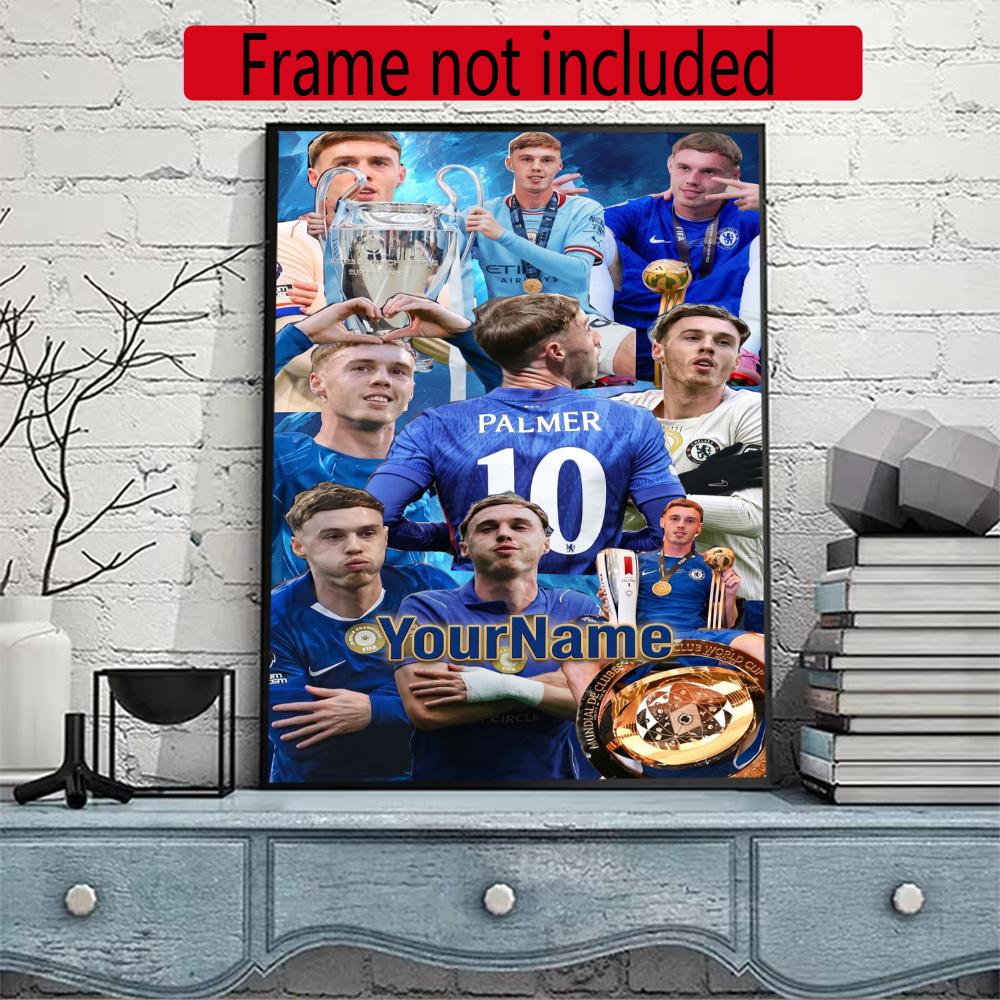 Chelsea Fc Customize Your Name Diamond Painting Round Diamond Rhinestones Mosaic Diamond Embroidery Wall Paintings Rhinestones Gift Frameless