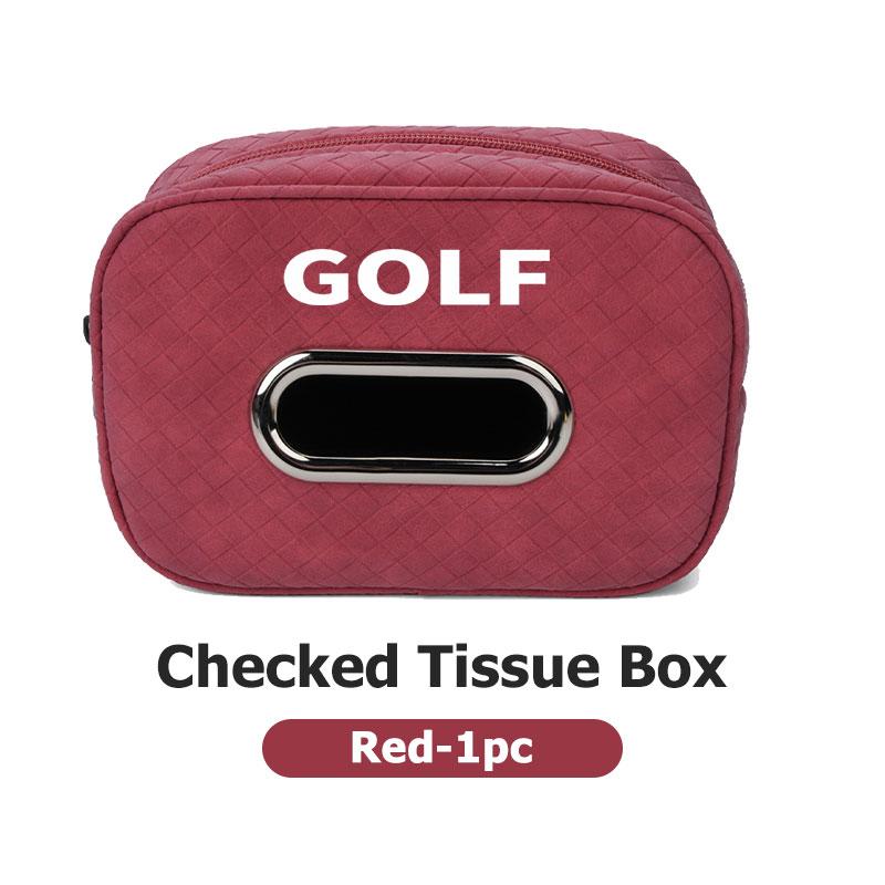 137Car Tissue Box Checkered Napkin Paper Storage Bag Organizer For Volkswagen VW Golf Jetta Passat mk4 mk5 mk6 CC B5 B6 B7 Golf