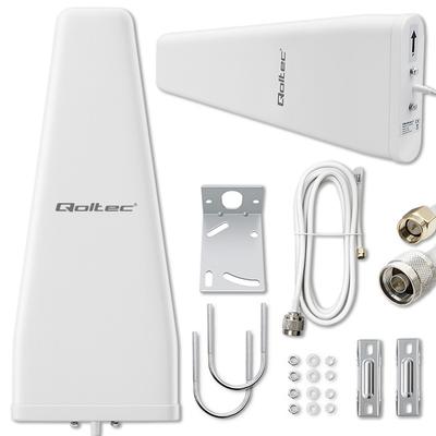 Qoltec Antena 4G LTE DUAL | 14dBi | Dookólna | Zewnętrzna
