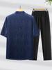 Dad's Summer Two-Piece Tang Suit: New 2026 Chinese Style Short-Sleeved Set for Middle-Aged and Elderly Men