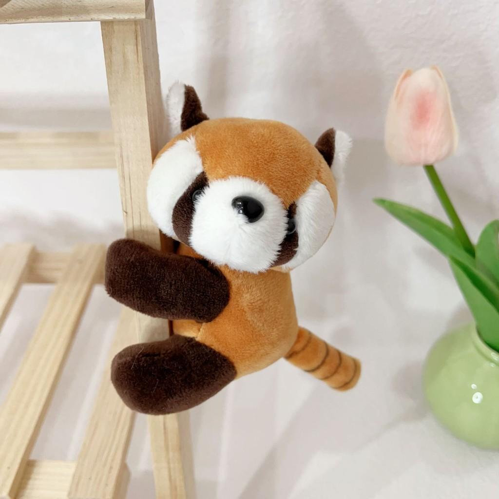 Cute Plush Panda And Raccoon Clip Plush Toys For Travel Gifts And Notes Holders