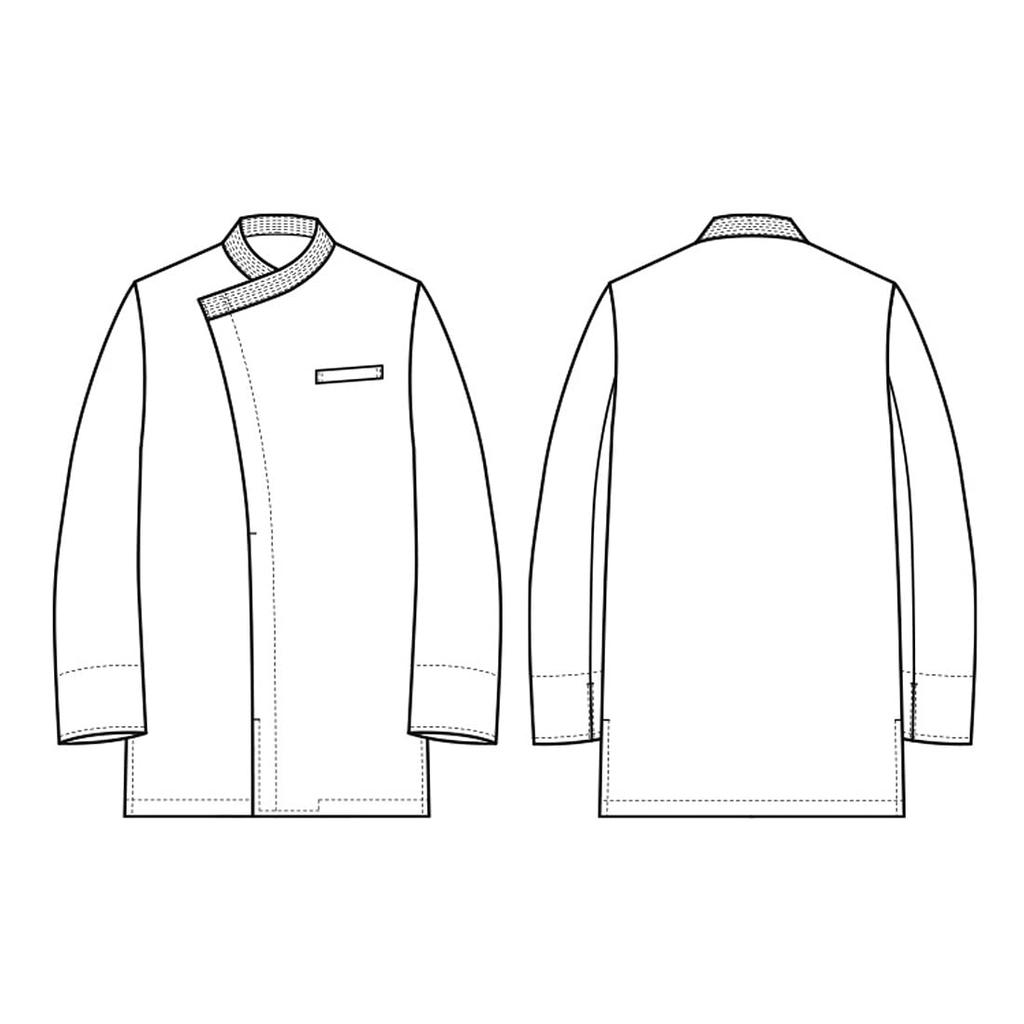 Seven Uniform EA3079-1 Coat/Long Sleeve Navy, Size 4L