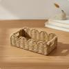 Handmade Tabletop Storage Basket | OpenTop Design, Woven with Wooden Handles, for Desk