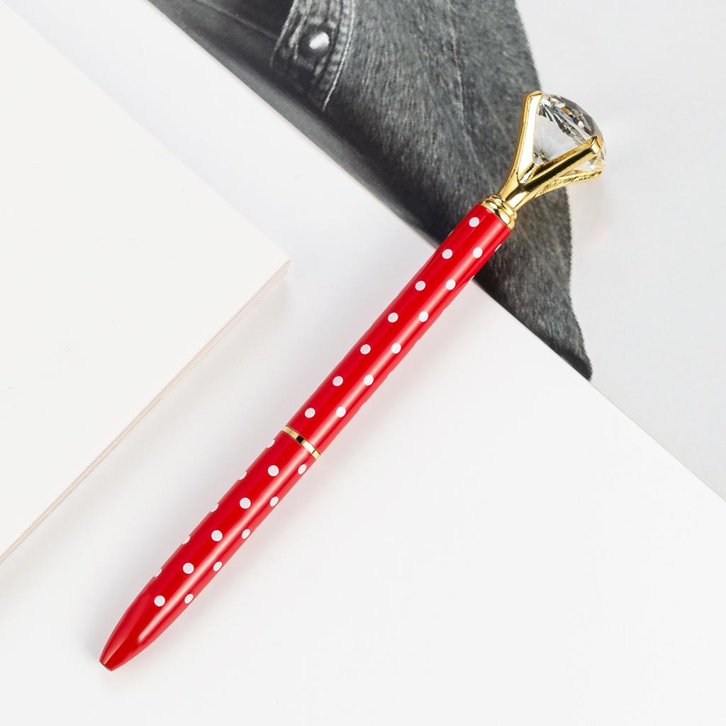 1pcs Upscale Diamond Metal Ballpoint Pens Business Office Gift Pen Creative School Supplies Stationery For Kids Writing Pens