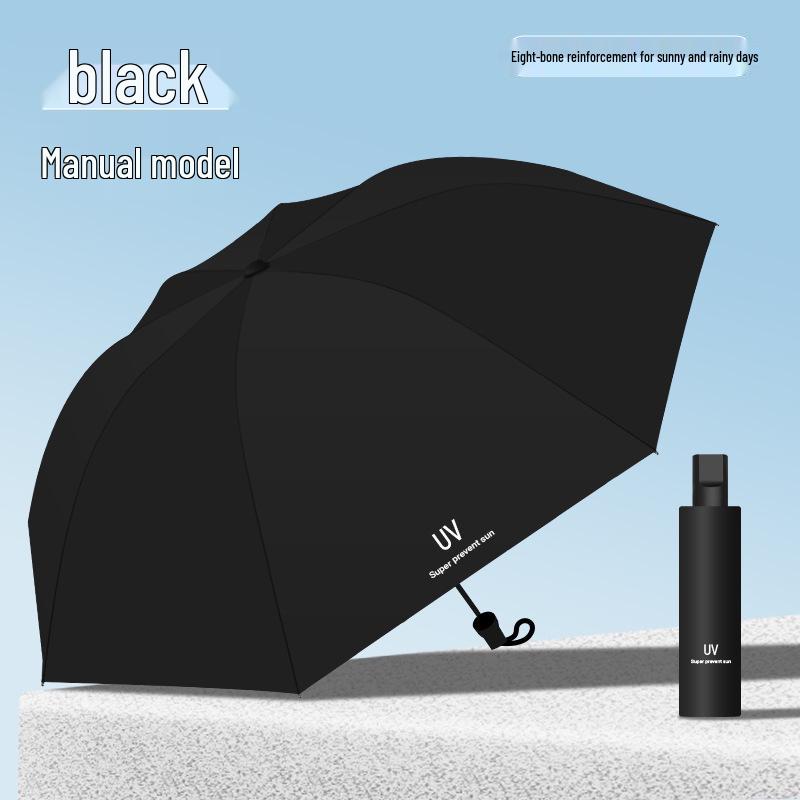 Umkehrbarer UV-Sonnenschirm: Anti-Ultraviolett Unisex Schwarzer Regenschirm mit individuellem Logo