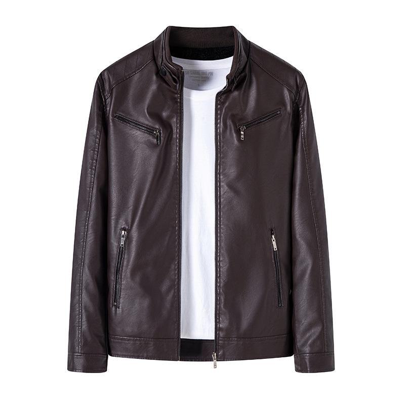 Men's Korean Style Warm Leather Jacket - Autumn & Winter Casual Fashion with Plus Velvet