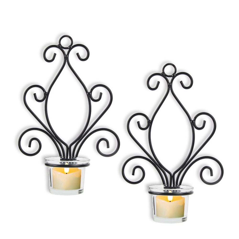 

2 шт. кованое бра, металлический настенный чайный светильник, подсвечник, подсвечник