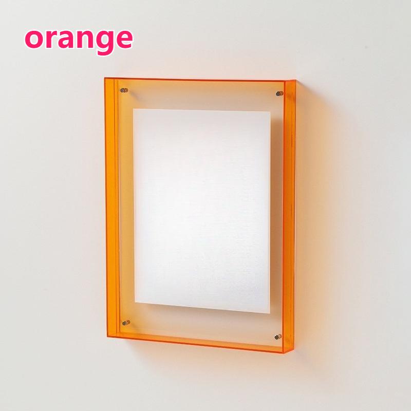 Colorful Acrylic Photo Frame Table Wall Hanging Ins Transparent Acrylic Picture Frame Poster Display Stand Home Ornaments Decor