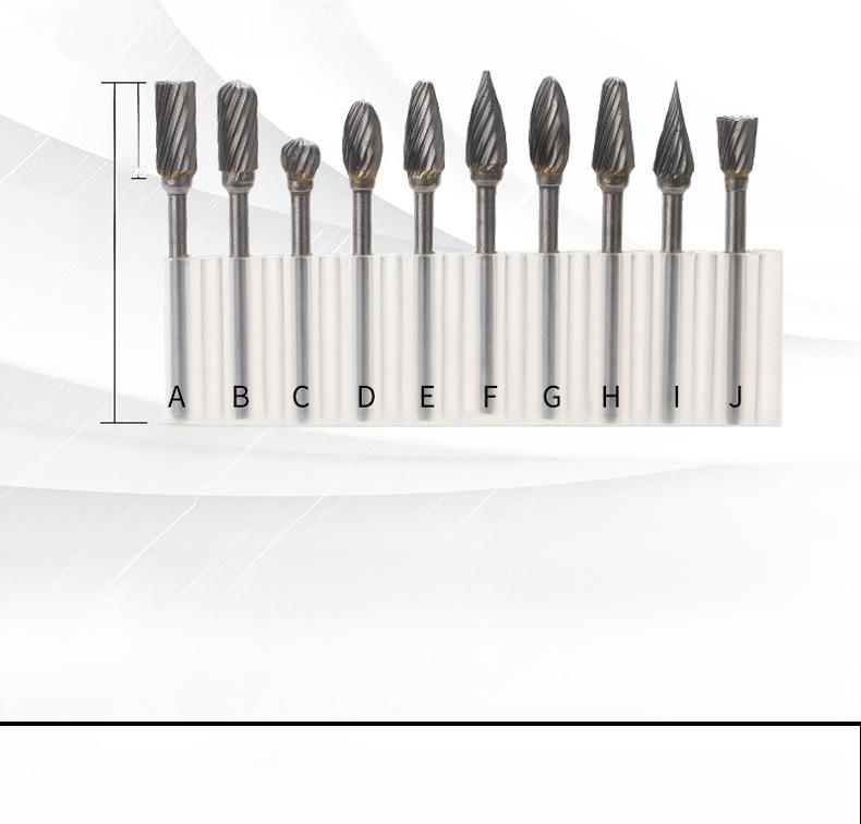 Accesoriu pentru șlefuit cu pile rotative din carbură de tungsten - Cap de freza cu granulație simplă și dublă