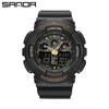 Sanda Personalized Multifunctional Outdoor Sports Watch for Men and Women - Luminous, Waterproof, Dual Display Digital Wristwatch.