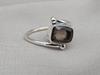Smoky Quartz Sterling Silver Ring: Adjustable, Handmade Gemstone