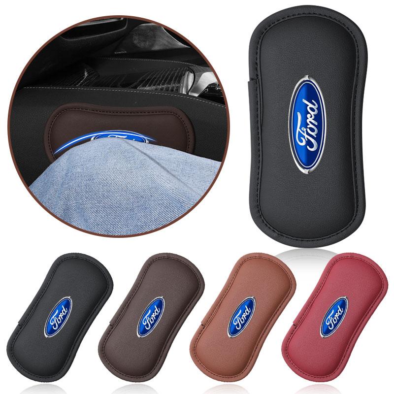 Leather Car Pillow Car Knee Pad Elastic Memory Foam Leg Pad For Ford Fiesta Ranger Focus Kuga Mustang MAX Transit Mondeo Esco