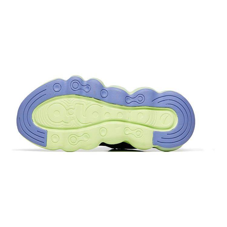 Anta Kids Huaxing Comfortable Non-Slip Shock Absorbing Wear-Resistant Low-Top Casual Shoes Kids Sneaker Black Green 312238888-6