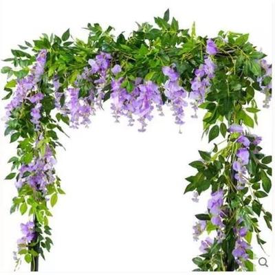 Bandes de Fleurs de Glycine Artificielle pour Décoration de Mariage et de Maison