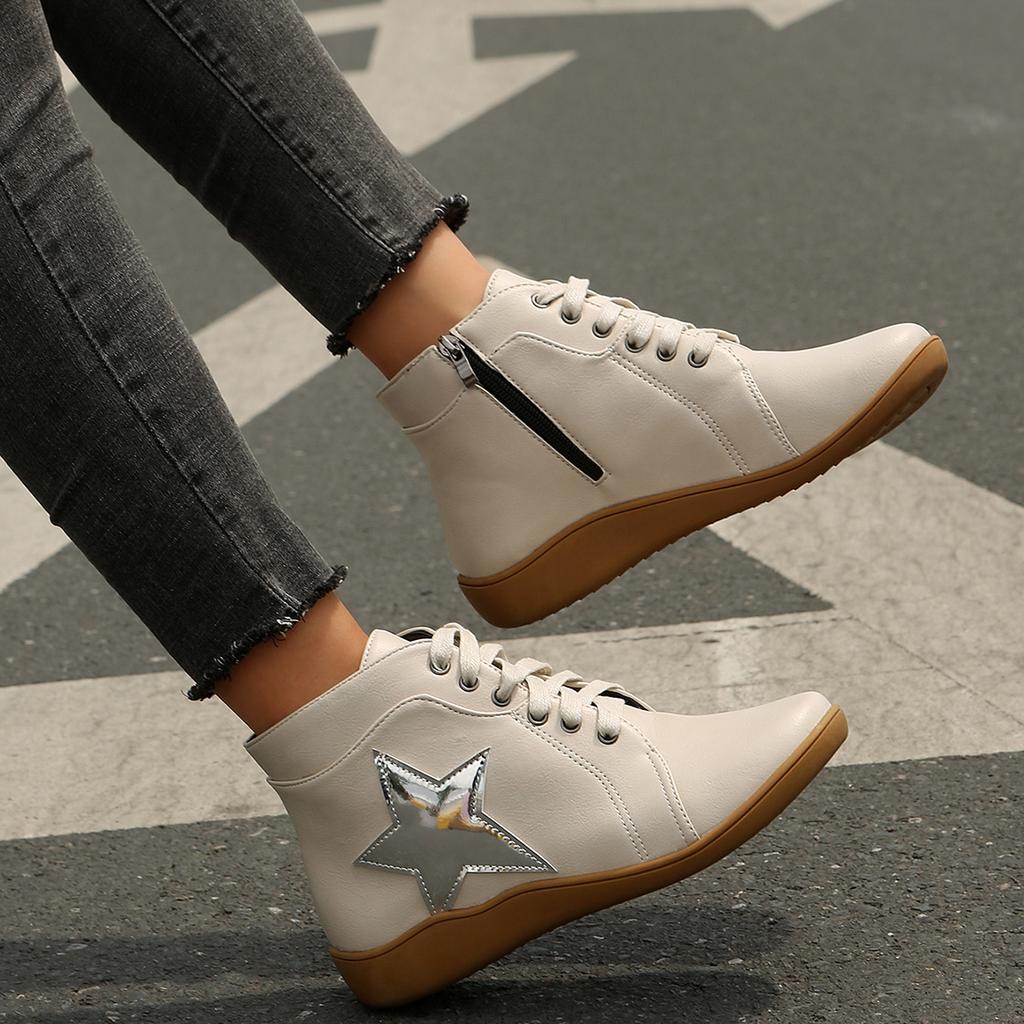 Fashion Brand Women Snow Ankle Boots Casual Flats Shoes Sneakers Fashion 2024 Autumn Winter New Sport Shoes Comfort Walking